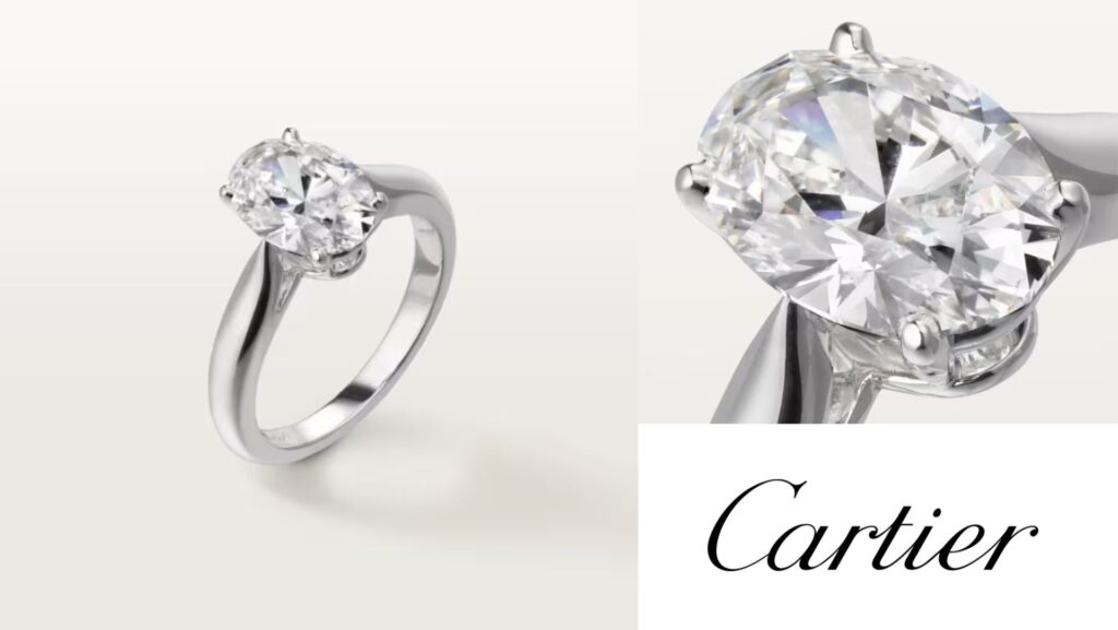  แบบแหวนแต่งงาน เพชรทรงรี Cartier Solitaire 1895