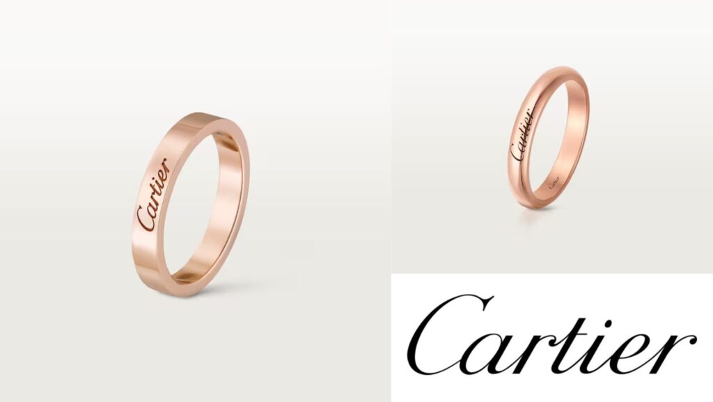 แบบแหวนแต่งงาน แหวนทอง Cartier- 1895 Wedding Band