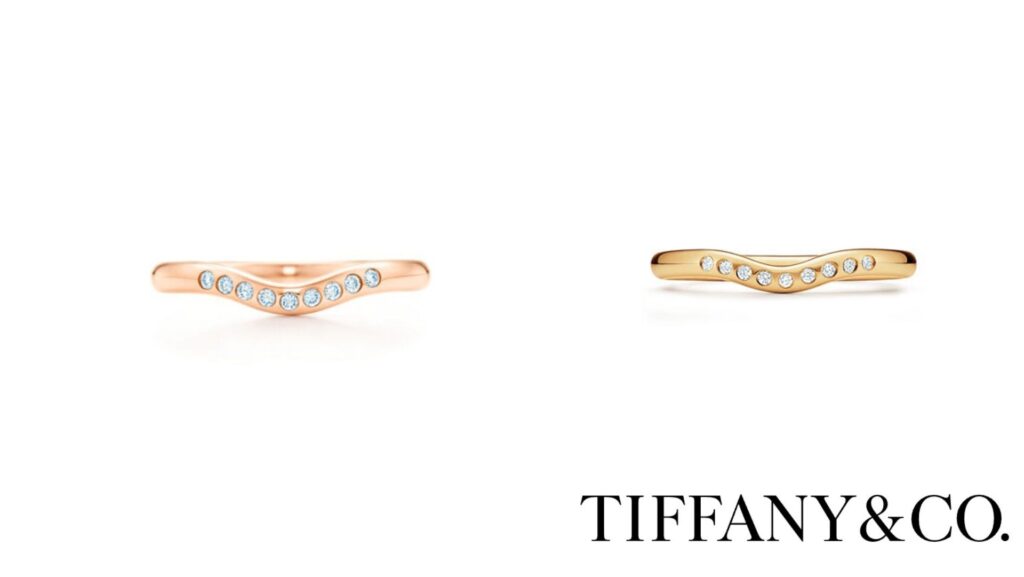 แบบแหวนแต่งงาน แบบอสมมาตร Tiffany & Co. –Elsa Peretti® Wedding band ring