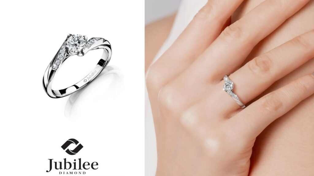 แบบแหวนแต่งงาน แบบบิดเกลียว Jubileediamond 19 Solitaire Twist Diamond Ring