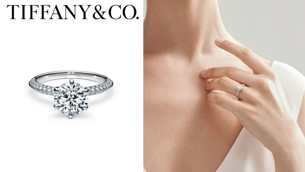 แบบแหวนแต่งงาน เพชรเม็ดเดี่ยว Tiffany & Co. Setting