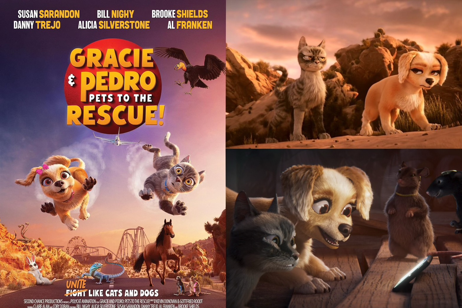 Gracie & Pedro: Pets to the Rescue (2024) หนังการ์ตูนสนุกๆ แนวมิตรภาพต่างสายพันธุ์