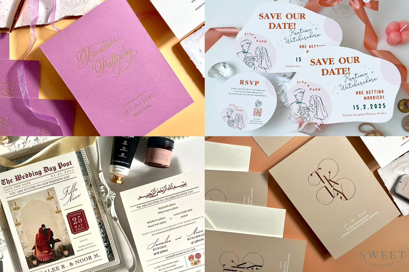 Sweet industry ตอบโจทย์คู่บ่าวสาวยุคใหม่ด้วยการออกแบบการ์ดแต่งงานแบบ Luxury 