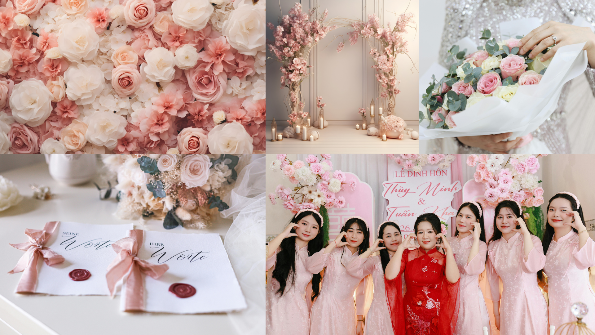ธีมงานแต่ง Pink & Rose Romance