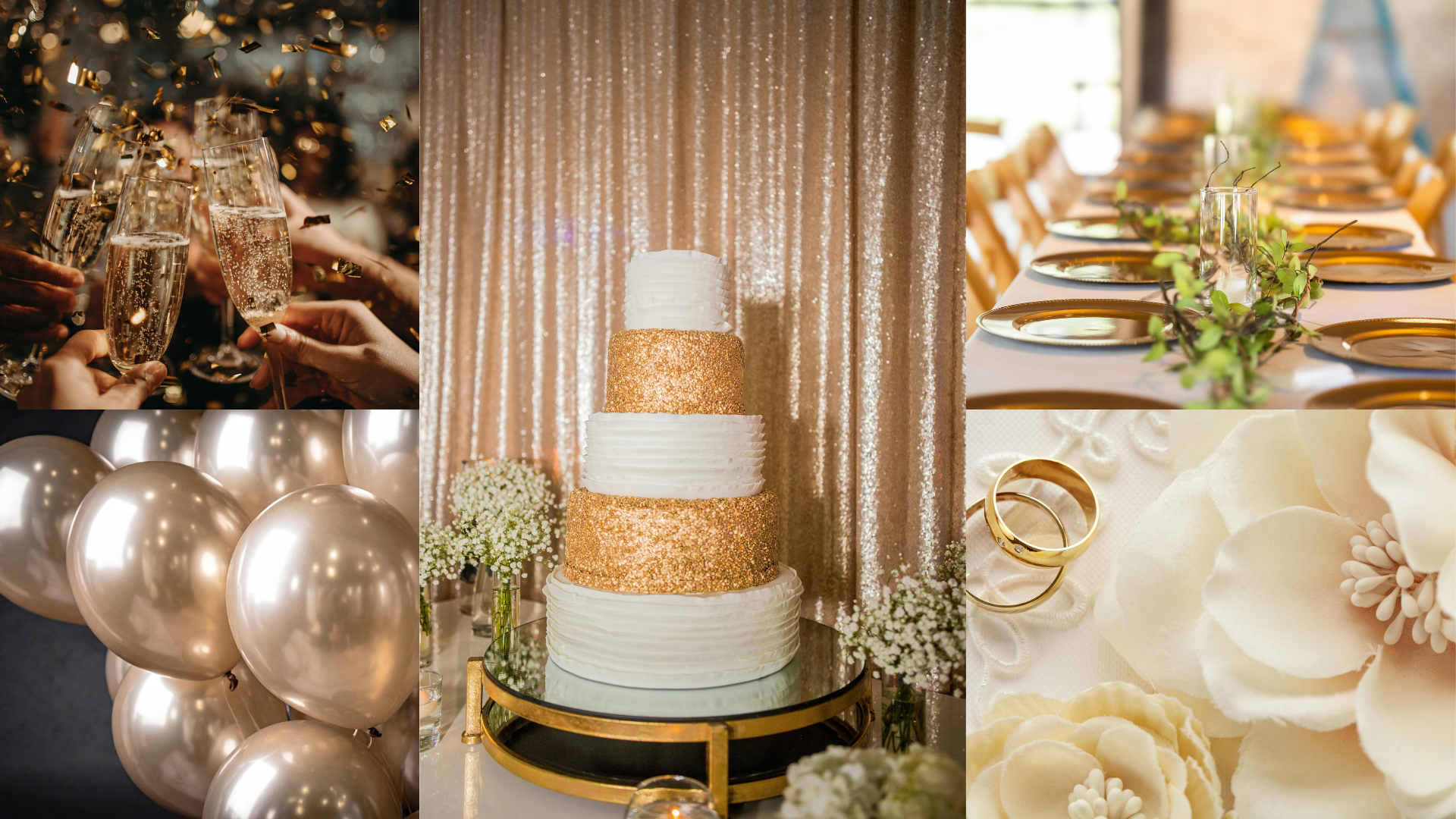 ธีมงานแต่ง Champagne & Gold Glam