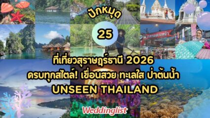 ปักหมุด 25 ที่เที่ยวสุราษฎร์ธานี 2026 ครบทุกสไตล์! เขื่อนสวย ทะเลใส ป่าต้นน้ำ Unseen Thailand