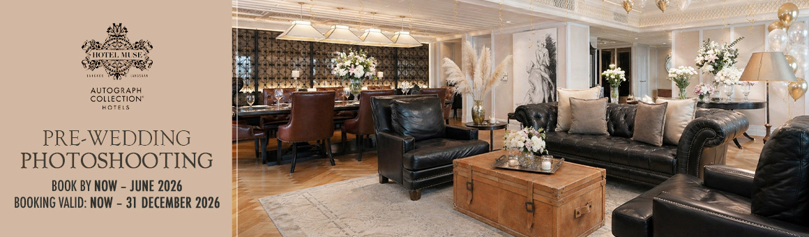 Pre-Wedding Photoshooting Package Starts from THB 8,000++ at Hotel Muse Bangkok, Autograph Collection