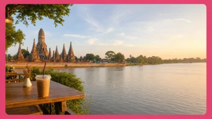 คาเฟ่ อยุธยา บรรยากาศดี เลือกยังไงให้ได้วิวริมน้ำและวิววัดสวย