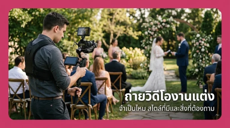 ถ่ายวิดีโองานแต่ง จำเป็นไหม รวมสไตล์ที่มีให้เลือกและสิ่งที่ต้องถาม อัปเดตล่าสุด