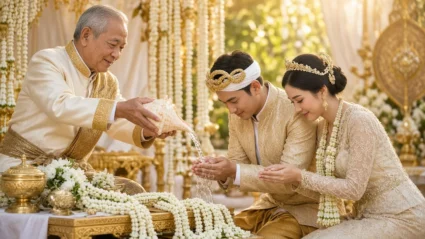 พิธีรดน้ำสังข์ ขั้นตอน ความหมาย และสิ่งที่ต้องเตรียม